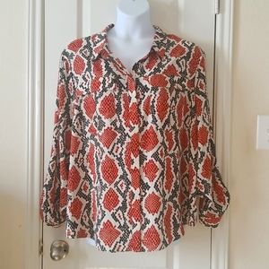 Long Sleeve Plus Size Blouse 26/28